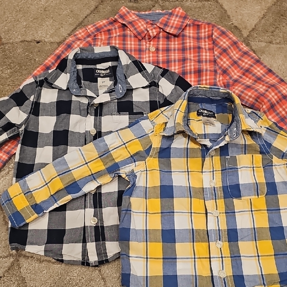 OshKosh B'gosh Kids Plaid Shirt Lot